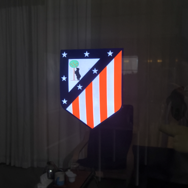 Escudo Iluminado Atlético de Madrid | Decorativo Oficial para Pared o Ventana, 2 Modos de Luz
