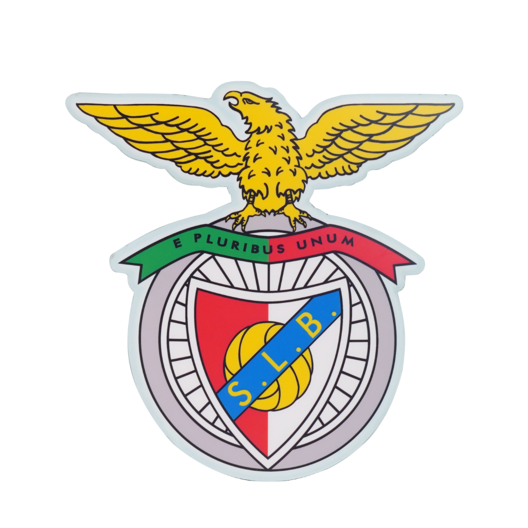 Escudo Iluminado SL Benfica | Decorativo Oficial para Pared o Ventana, 2 Modos de Luz