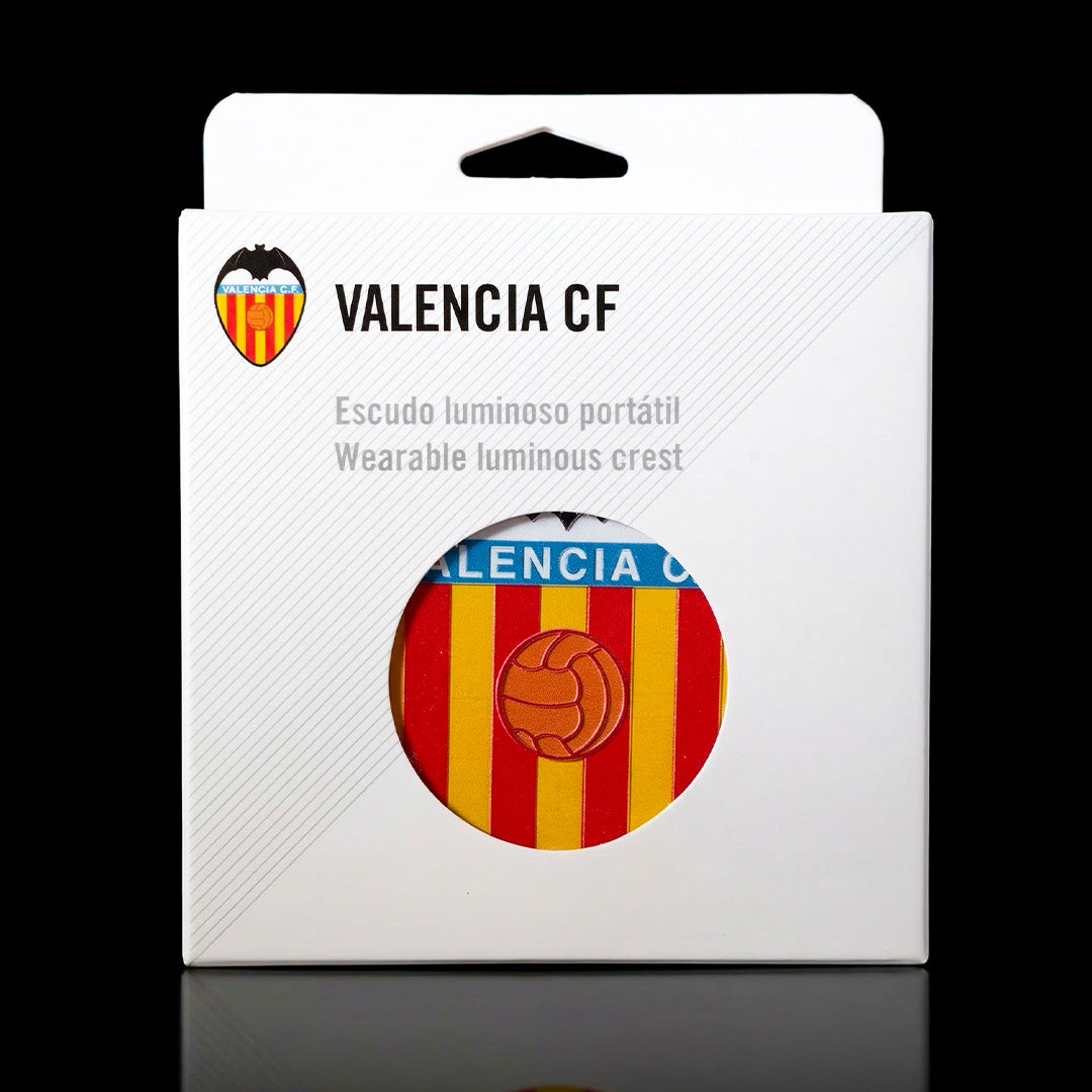 Valencia FC Wearable LED Crest – Rechargeable Battery, 3 Lighting Modes