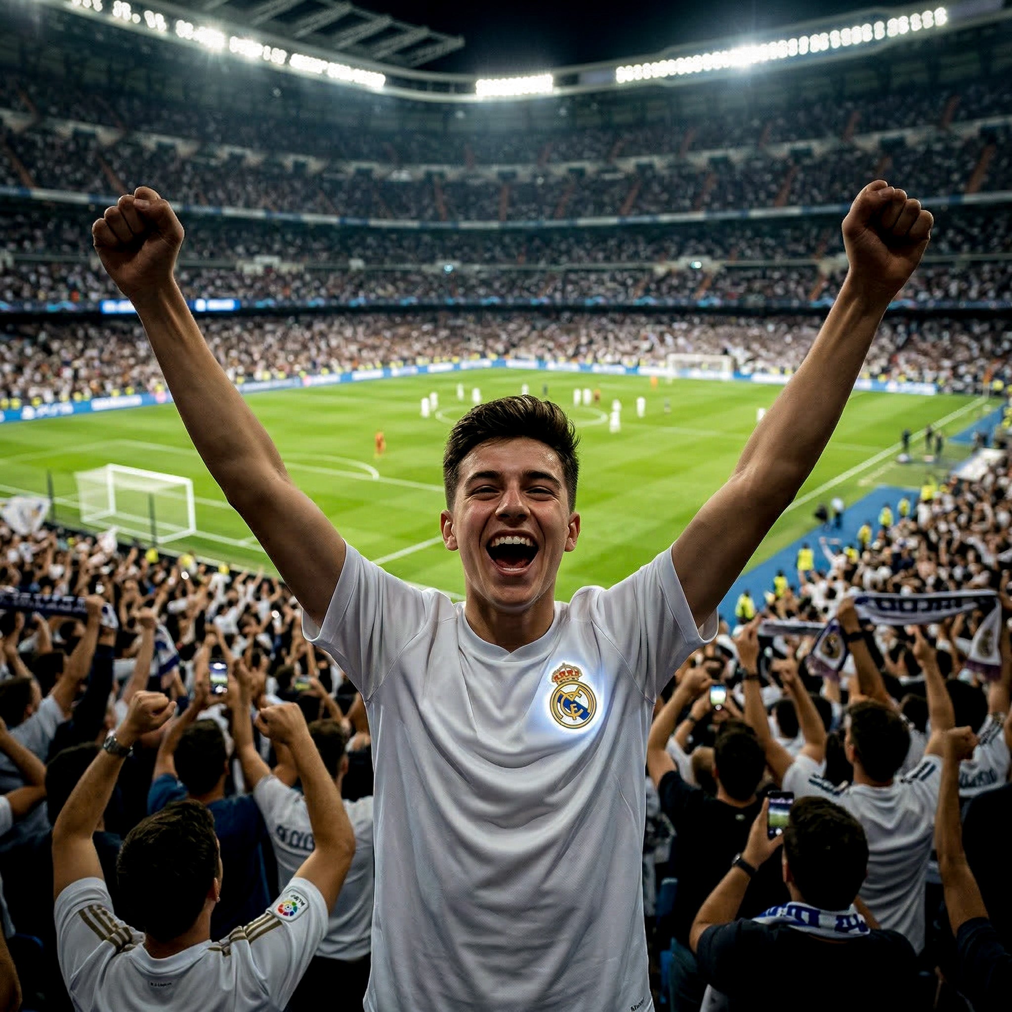 Real Madrid Wearable LED Crest – Rechargeable Battery, 3 Lighting Modes