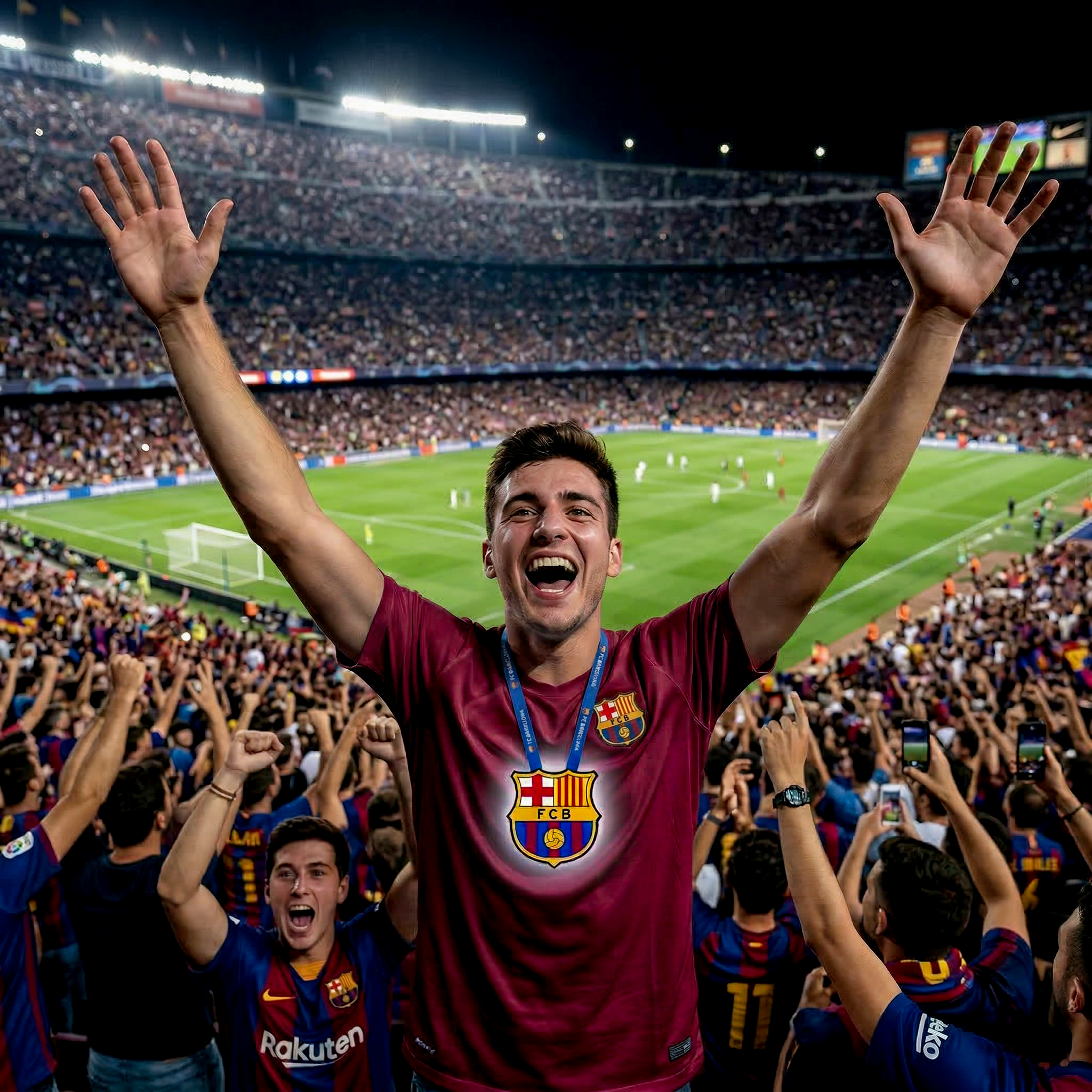 Neck hanging luminous crest - FC Barcelona