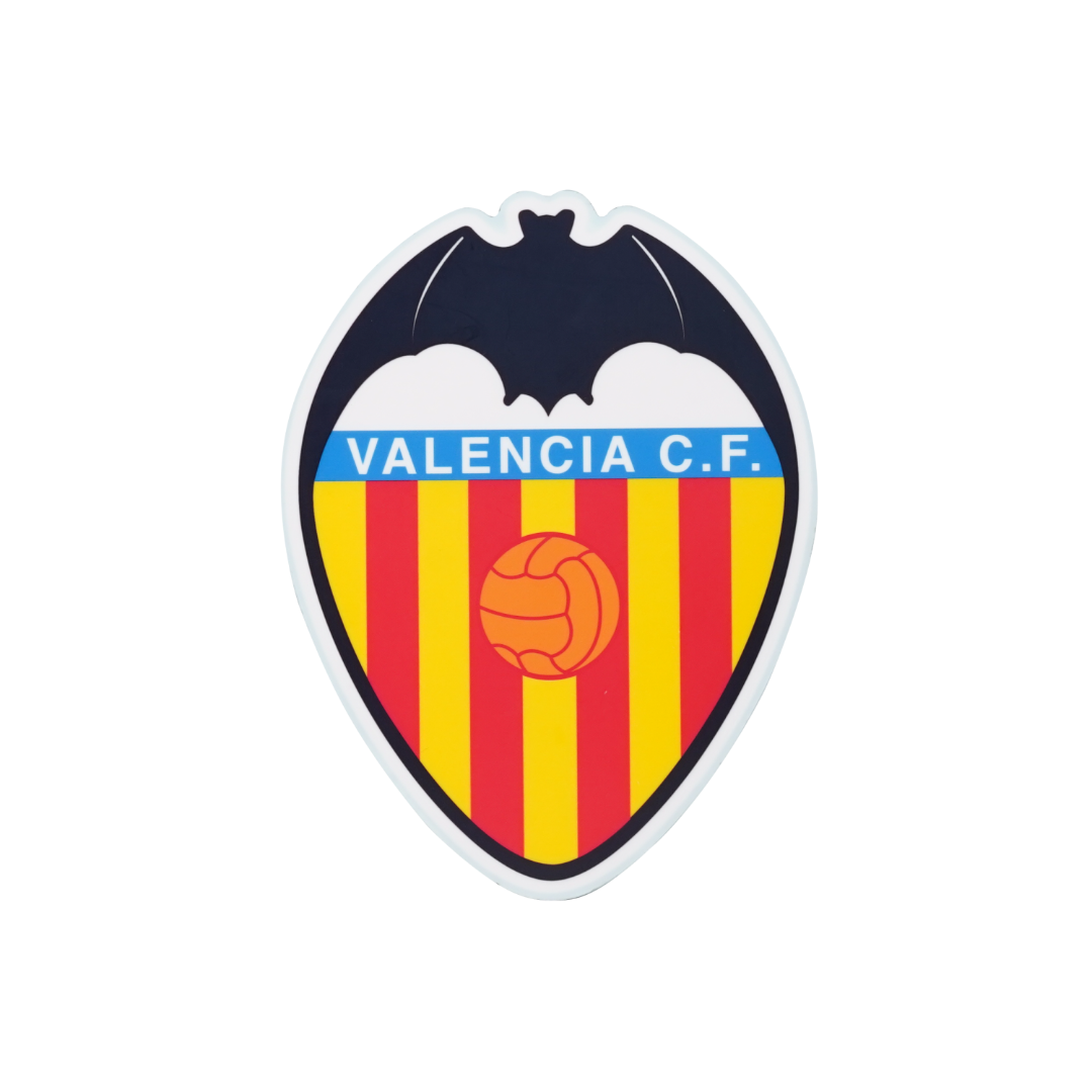Escudo Iluminado Valencia CF | Decorativo Oficial para Pared o Ventana, 2 Modos de Luz