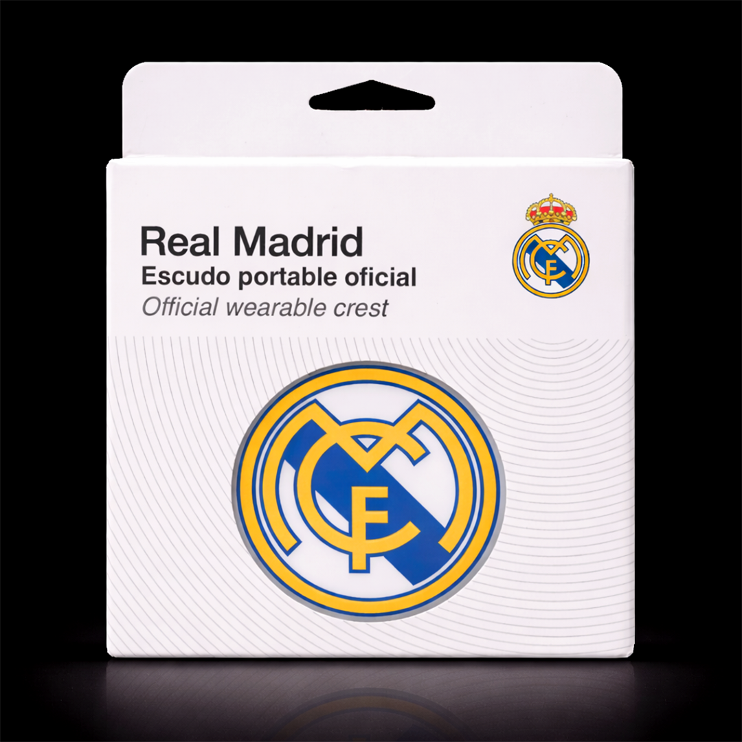 Real Madrid Wearable LED Crest – Rechargeable Battery, 3 Lighting Modes