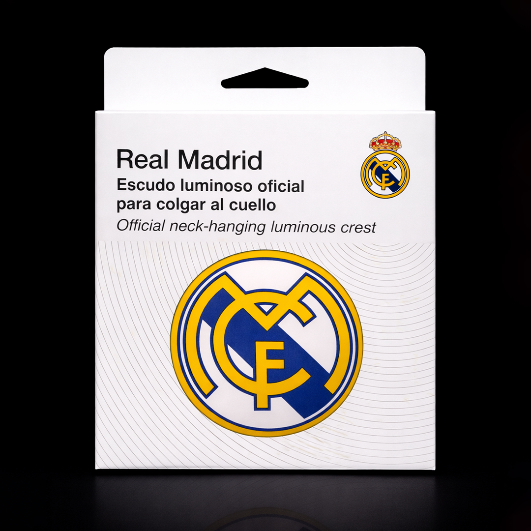 Official neck hanging luminous crest  - REAL MADRID