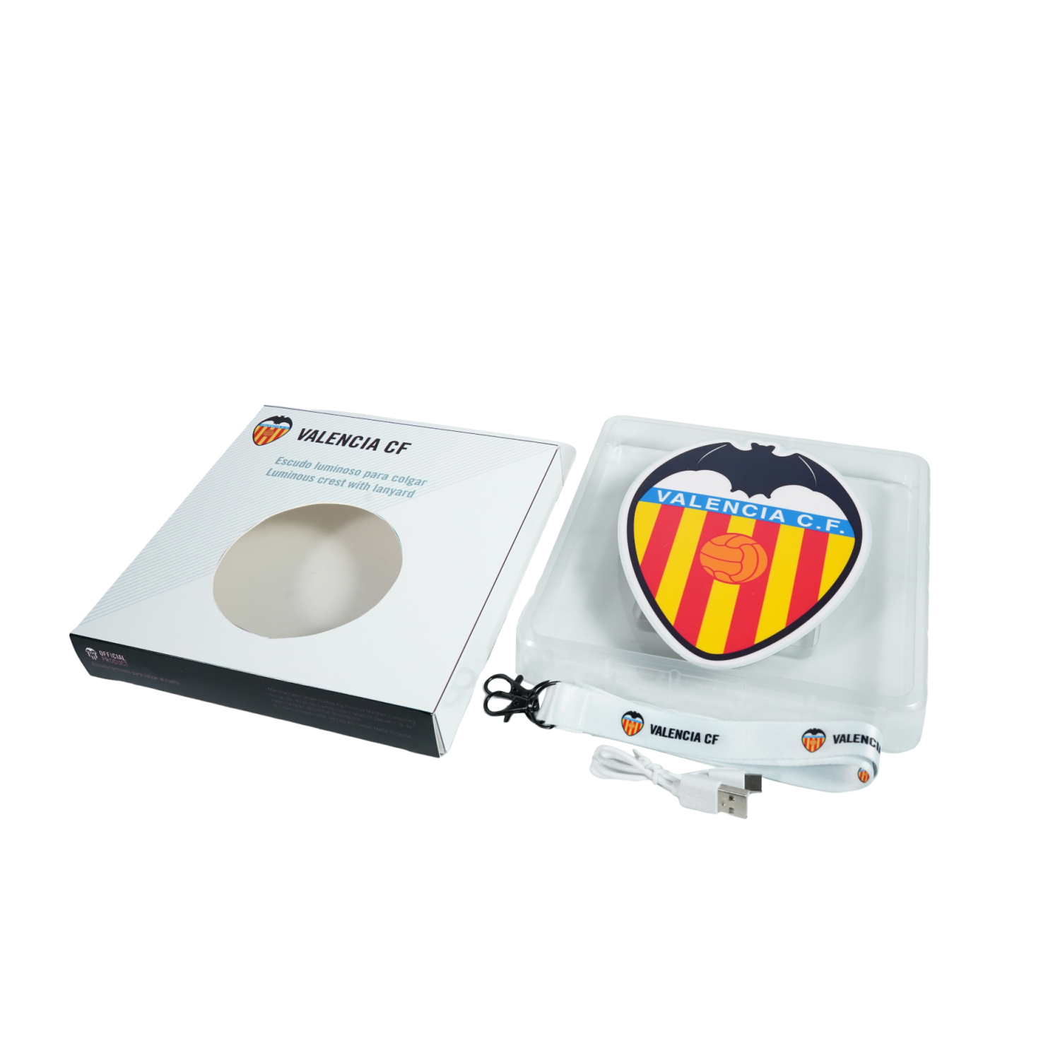 Escudo luminoso para colgar al cuello - VALENCIA CF