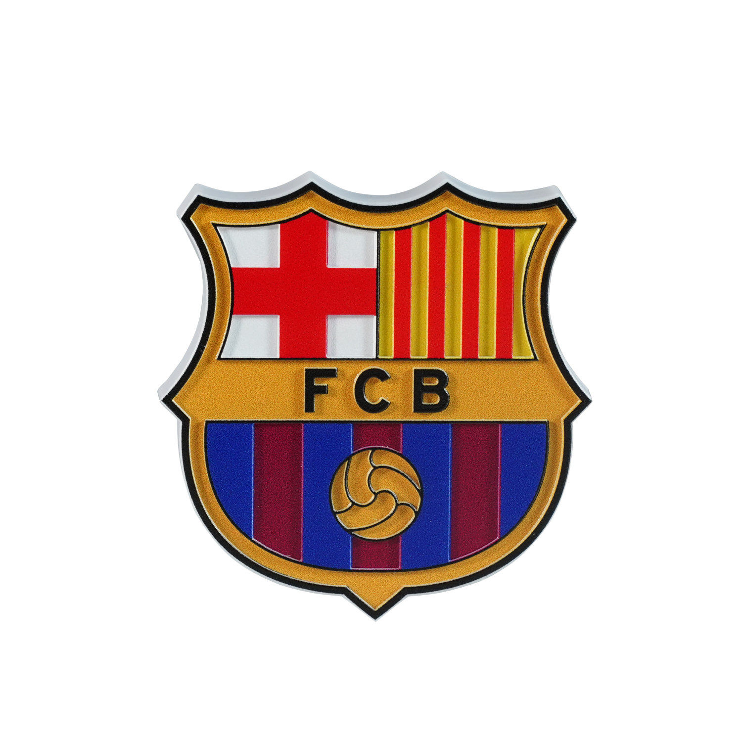 Escudo FC Barcelona Portátil con luz LED, Batería Recargable, 3 Modos de Luz