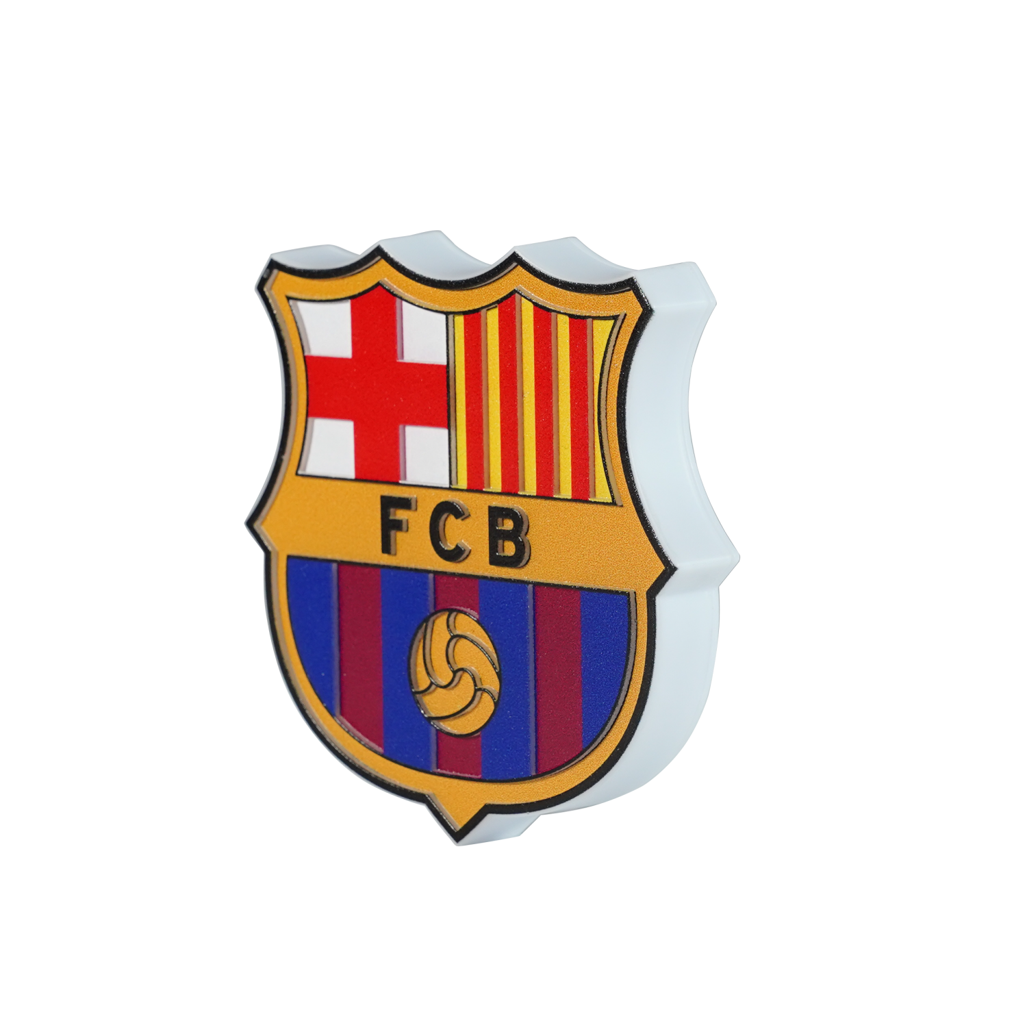 Escudo FC Barcelona Portátil con luz LED, Batería Recargable, 3 Modos de Luz