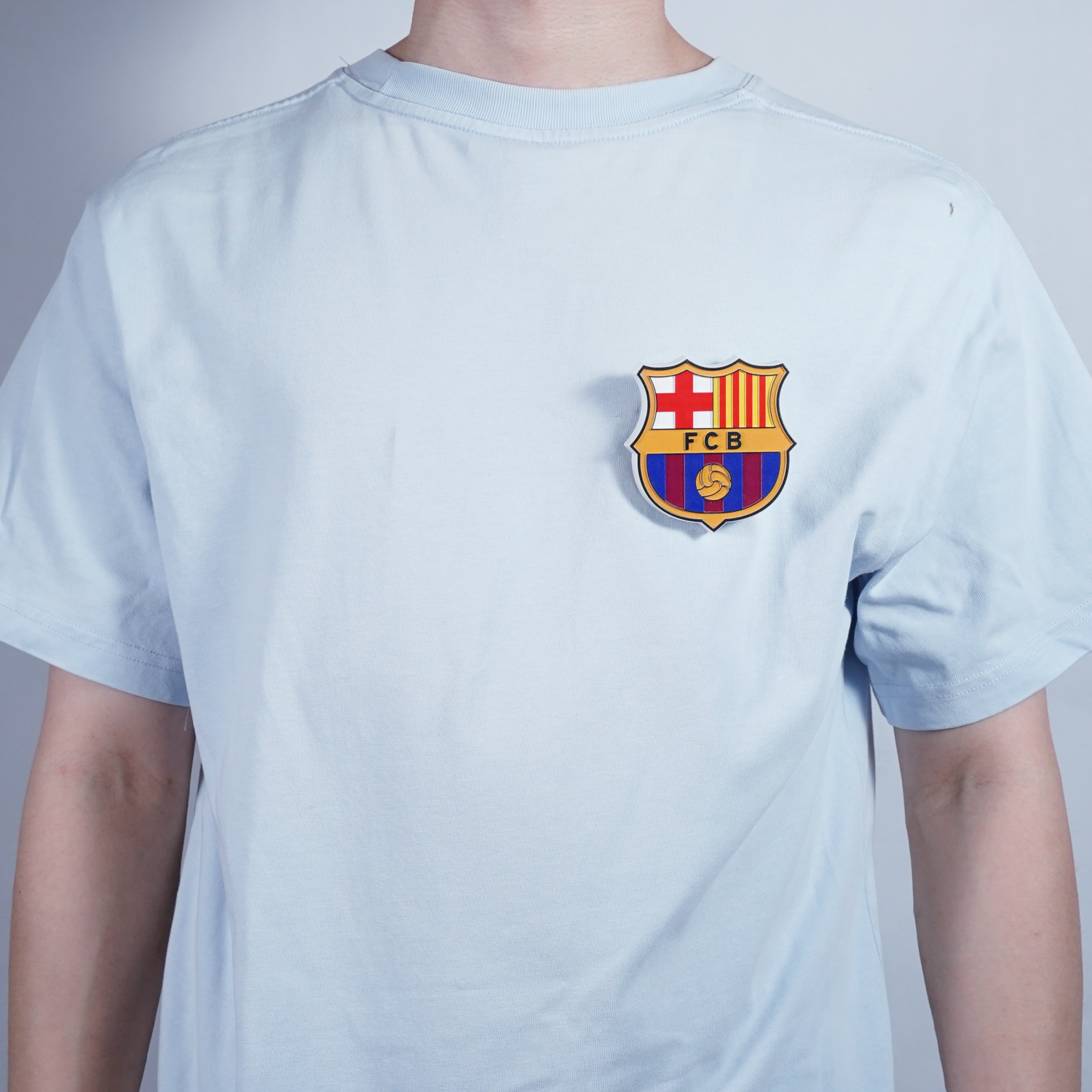 Escudo FC Barcelona Portátil con luz LED, Batería Recargable, 3 Modos de Luz