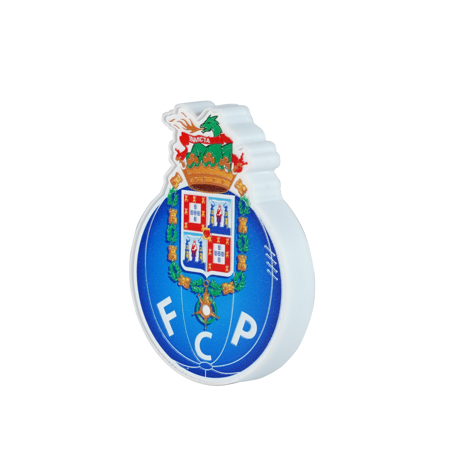 Escudo FC Porto Portátil con luz LED, Batería Recargable, 3 Modos de Luz
