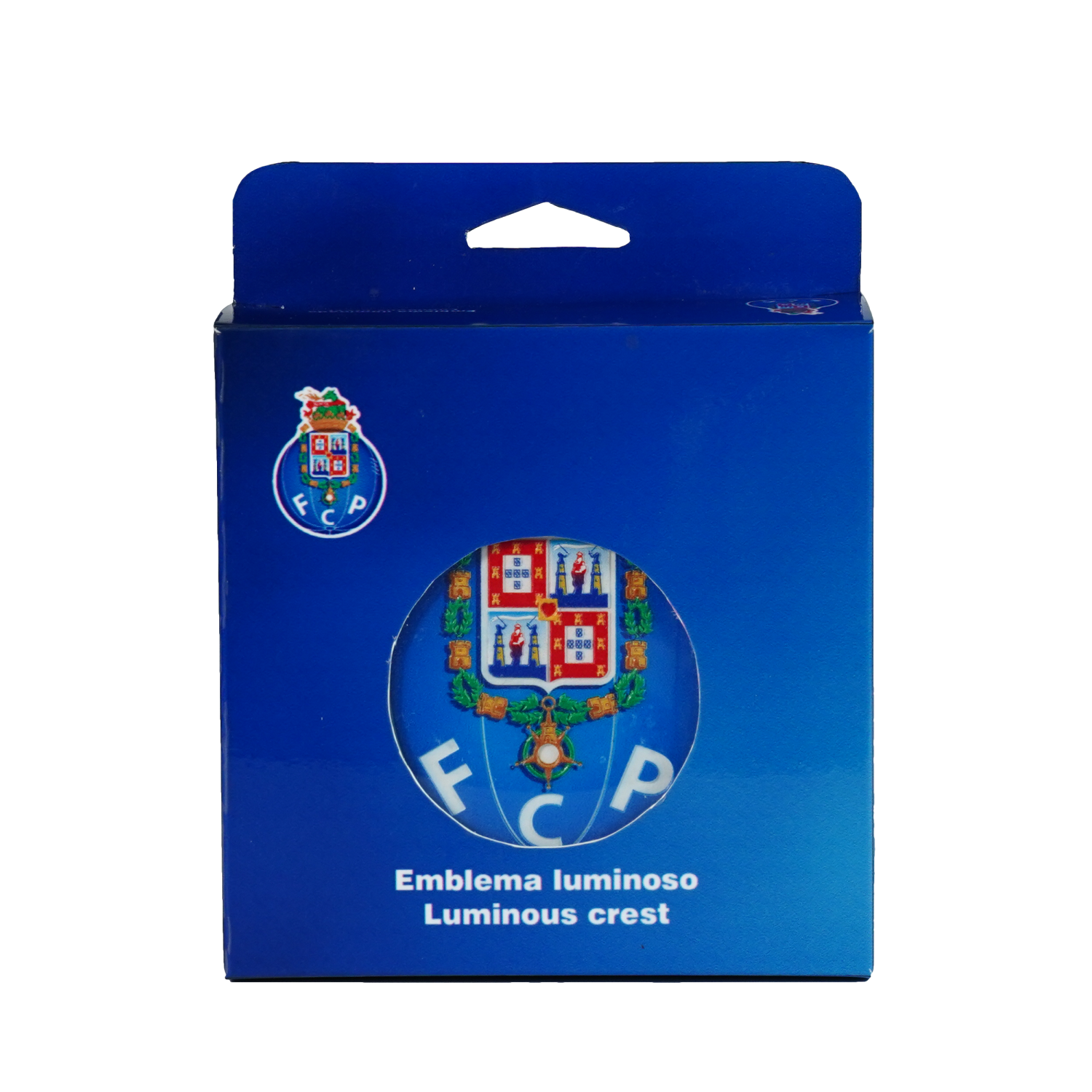 Escudo FC Porto Portátil con luz LED, Batería Recargable, 3 Modos de Luz