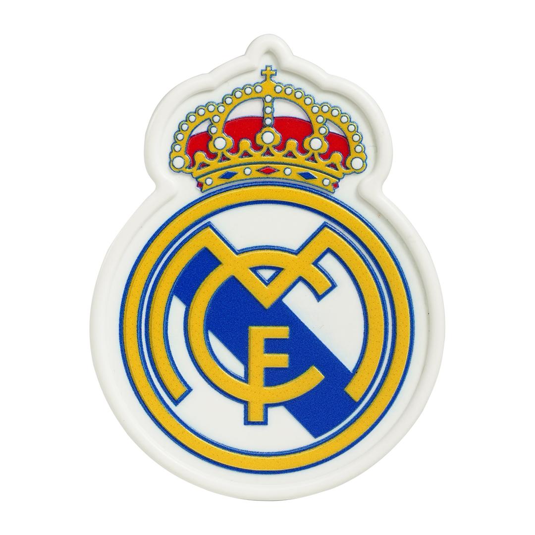 Escudo Real Madrid Portátil con luz LED, Batería Recargable, 3 Modos de Luz