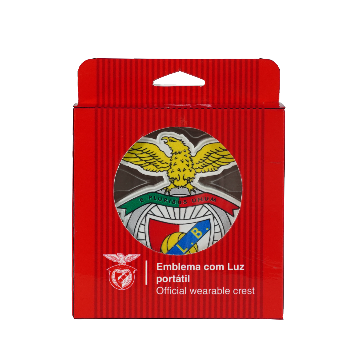 Escudo SL Benfica Portátil con luz LED, Batería Recargable, 3 Modos de Luz